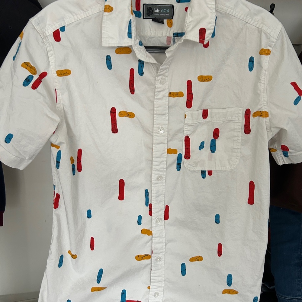 Men's Loft604 Colorful Pattern Shirt - M